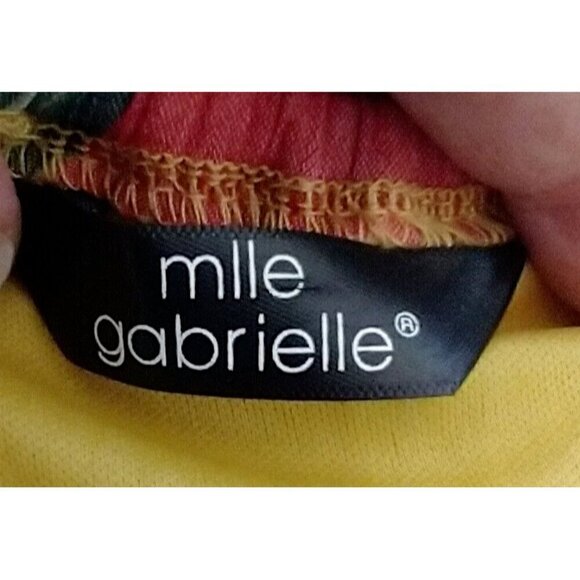 Mlle Gabrielle Floral Gauze Midi Dress Sleeveless Necklace Tiered Lined - XL - Picture 4 of 11